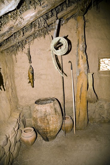 Inside a Celtiberian house in Numantia (Numancia), Spain, 2007. Artist: Samuel Magal