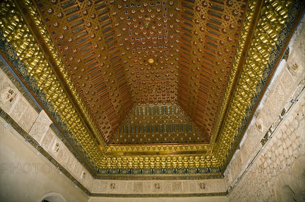 The ceiling of the Galley Chamber (Sala de la Galera) in the Alcazar of Segovia, Spain, 2007. Artist: Samuel Magal