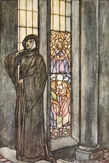 'She heard her own name called again and again', c1910. Artist: Stephen Reid