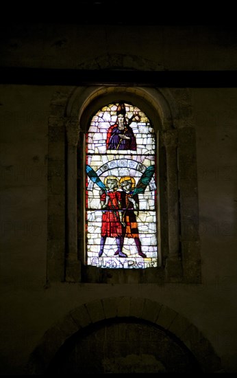 A stained glass window in San Justo and San Pastor Church, Segovia, Spain, 2007. Artist: Samuel Magal