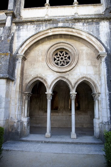 Cloister with arches and columns, Monastery of Alcobaca, Alcobaca, Portugal, 2009. Artist: Samuel Magal