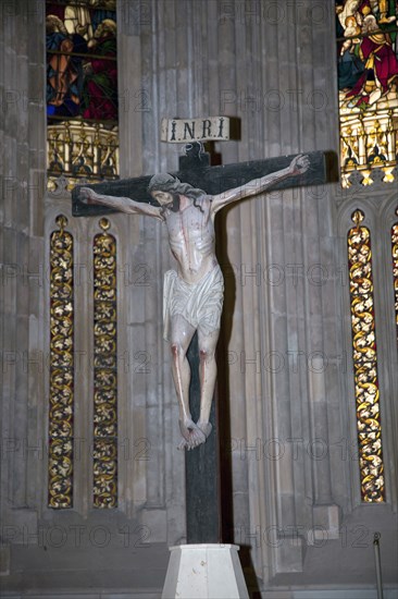 Crucifix in the chancel of the church, Monastery of Batalha, Batalha, Portugal, 2009. Artist: Samuel Magal