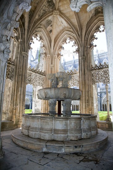 Fountain, Cloister of King John I, Monastery of Batalha, Batalha, Portugal, 2009. Artist: Samuel Magal