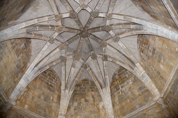 Star shaped Gothic vaulted ceiling, Beja Castle, Beja, Portugal, 2009.  Artist: Samuel Magal