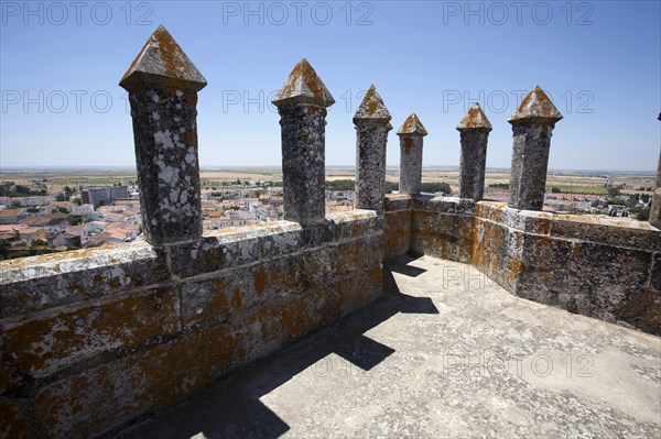 Merlons on the battlements, Beja Castle, Beja, Portugal, 2009. Artist: Samuel Magal