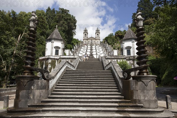 Monumental Baroque stairway, Bom Jesus do Monte Church, Braga, Portugal, 2009.  Artist: Samuel Magal