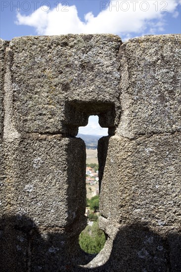 Arrow slit, Braganca Castle, Portugal, 2009. Artist: Samuel Magal