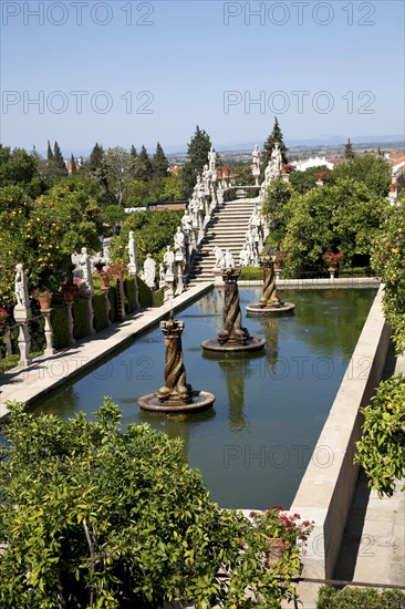 Crowns Fountain, Garden of the Episcopal Palace, Castelo Branco, Portugal, 2009.  Artist: Samuel Magal