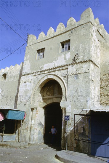 Gate in the city walls, Sfax, Tunisia.