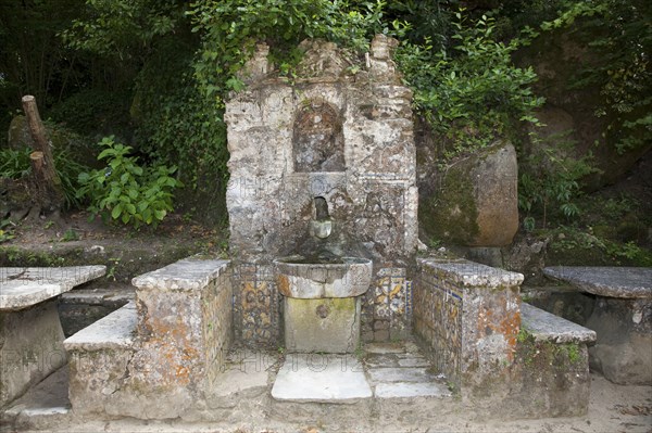 A fountain in Capuchos Convent, Sintra, Portugal, 2009. Artist: Samuel Magal