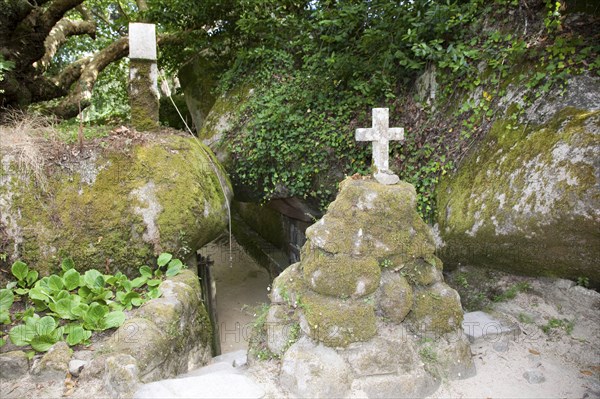 Burial mounds in the garden of Capuchos Convent, Sintra, Portugal, 2009. Artist: Samuel Magal