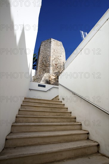 Steps leading up to Tavira Castle, Tavira, Portugal, 2009. Artist: Samuel Magal