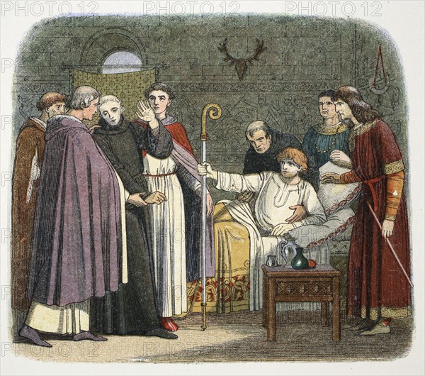 Anselm made Archbishop of Canterbury by William II, 1093 (1864). Artist: James William Edmund Doyle