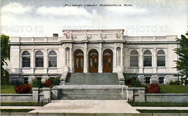 Pillsbury Library, Minneapolis, Minnesota, USA, 1910. Artist: Unknown