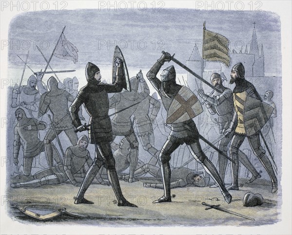 The Siege of Calais, France, 1346-1347 (1864). Artist: James William Edmund Doyle