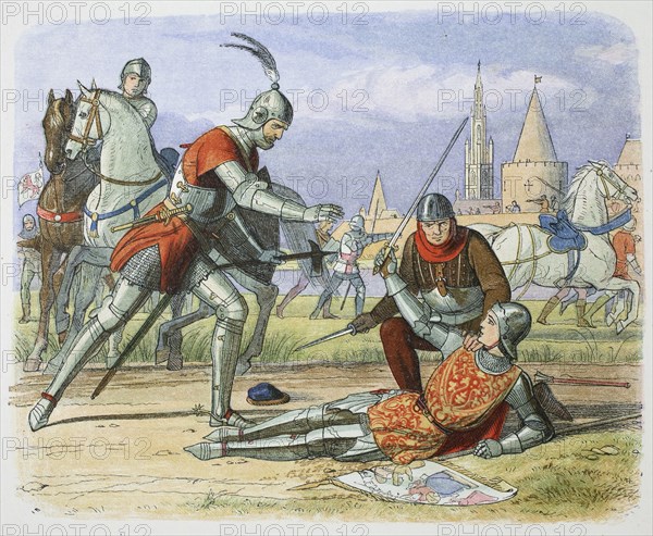 Capture of Joan of Arc, Compiegne, France, 1430 (1864). Artist: James William Edmund Doyle