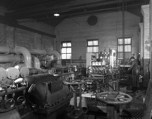 Interior of the pump House at Brookhouse Colliery in South Yorkshire, 13 Dec 1962. Artist: Michael Walters