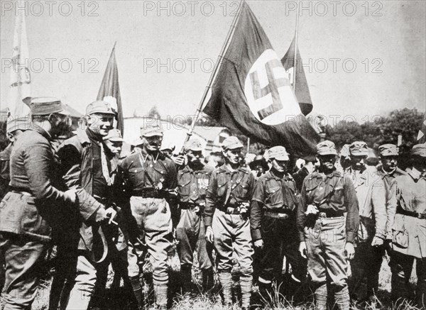 Adolf Hitler and members of the SA at the Weimar rallies, Germany, 3rd-4th July, 1926. Artist: Unknown