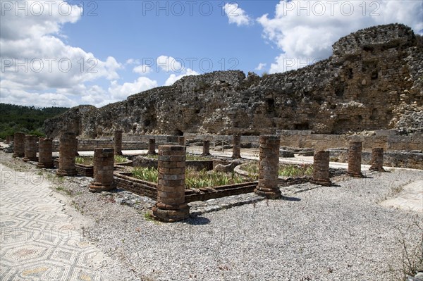 The central peristyle of the House of the Swastika Cross, Conimbriga, Portugal, 2009. Artist: Samuel Magal