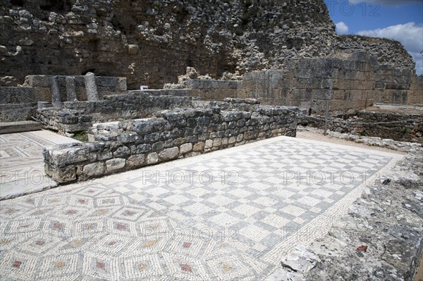 A mosaic floor in the House of the Swastika Cross, Conimbriga, Portugal, 2009. Artist: Samuel Magal