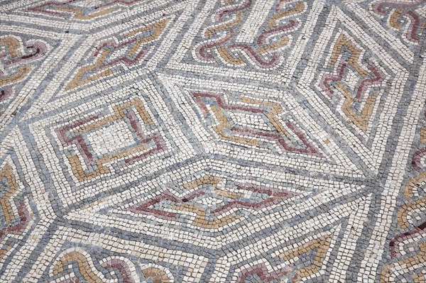 A mosaic floor in the House of the Swastika Cross, Conimbriga, Portugal, 2009. Artist: Samuel Magal