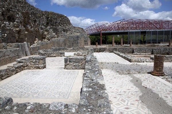 Ruins of the house, House of the Swastika Cross, Conimbriga, Portugal.  Artist: Samuel Magal