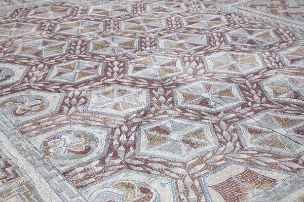 A mosaic floor in the House of the Swastika Cross, Conimbriga, Portugal, 2009. Artist: Samuel Magal