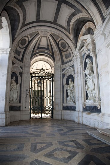 The entrance to the church in the Mafra National Palace (Palacio de Mafra), Mafra, Portugal, 2009. Artist: Samuel Magal