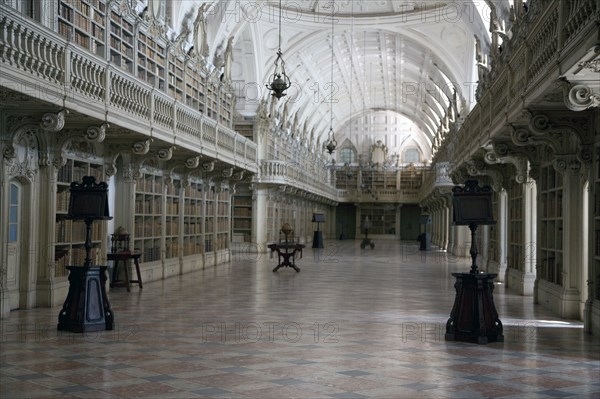 The library in the Mafra National Palace (Palacio de Mafra), Mafra, Portugal, 2009. Artist: Samuel Magal