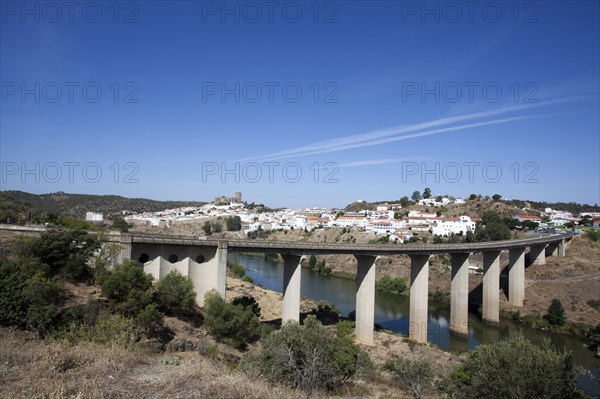 Bridge over the Guadiana River, Mertola, Portugal, 2009. Artist: Samuel Magal