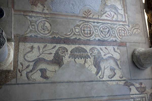 A mosaic in the Roman Forum of Mertola, Portugal, 2009. Artist: Samuel Magal