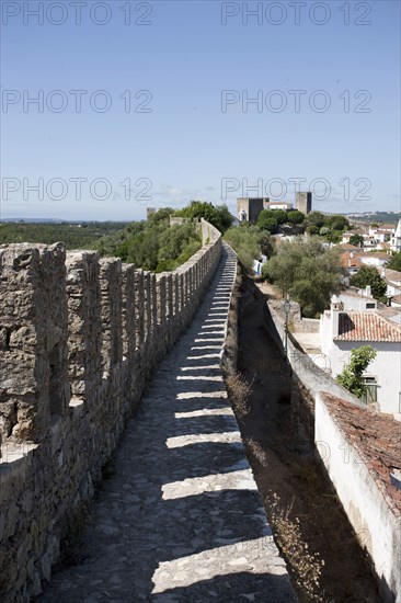 Obidos Castle walls, Obidos, Portugal, 2009. Artist: Samuel Magal