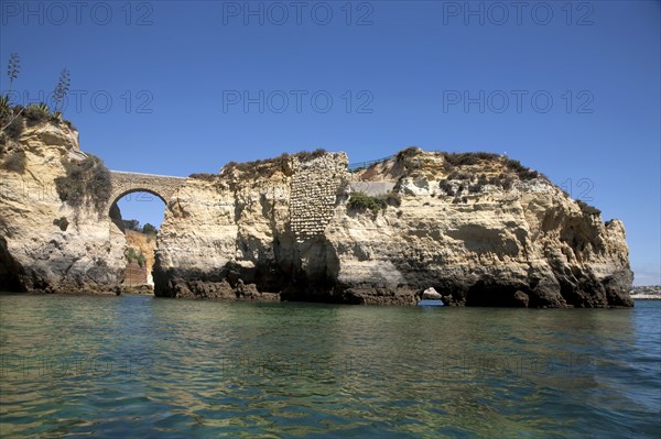 The cliffs at Praia de Dona Ana, Portugal, 2009. Artist: Samuel Magal