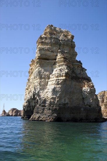 The cliffs at Praia de Dona Ana, Portugal, 2009. Artist: Samuel Magal