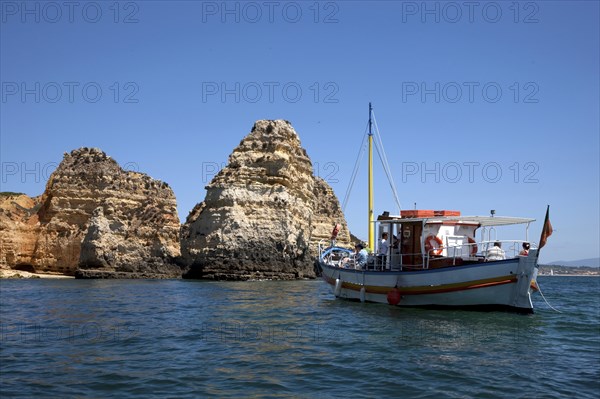 The cliffs at Praia de Dona Ana, Portugal, 2009. Artist: Samuel Magal