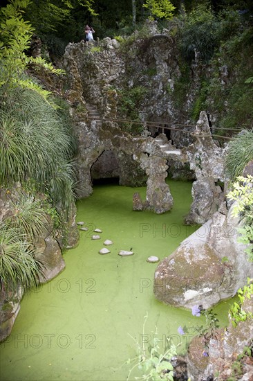 The Waterfall Lake in Regaleira Palace, Sintra, Portugal., 2009. Artist: Samuel Magal