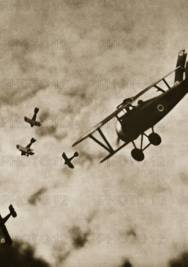 Pursuit. Aerial warfare, World War I, c1916-c1918. Artist: Unknown