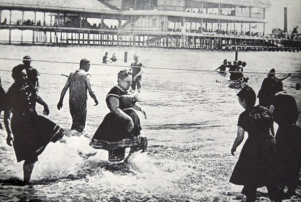 An American seaside resort, USA, c1890. Artist: Unknown