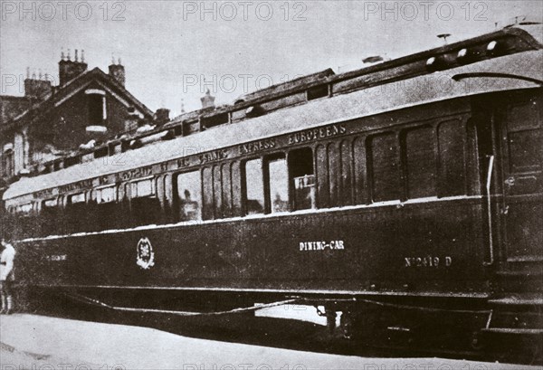 Railway carriage in which the Armistice ending World War I was signed, c1918. Artist: Unknown