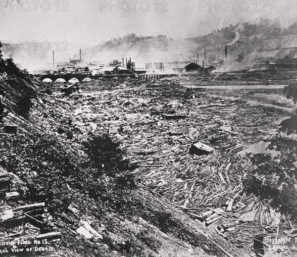 The Johnstown Flood disaster, Pennsylvania, USA, 31 May, 1889. Artist: Unknown