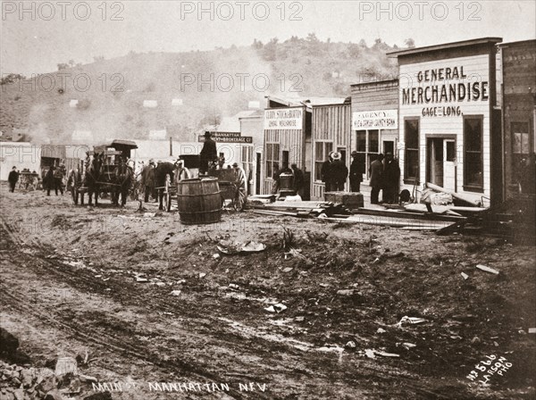 Main Street, Manhattan, Nevada, early 1900s. Artist: Unknown