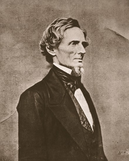 Jefferson Davis, President of the Confederate States of America, c1855-c1865. Artist: Unknown