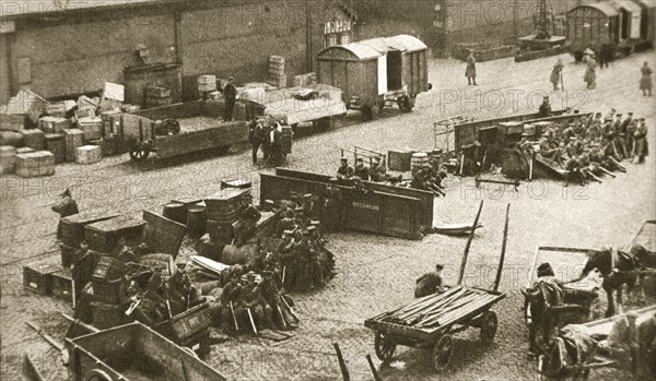 The 2nd Battalion of the Royal Sussex Regiment, Belfast, Ireland, 1907. Artist: AE Brown