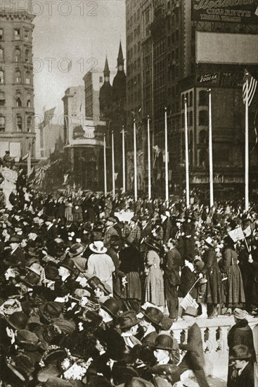 'When peace came', New York City, USA, 1918. Artist: Unknown