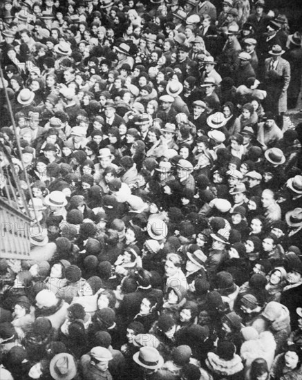 Unemployed workers desperate for work during the Great Depression, Cleveland, Ohio, USA, 1931. Artist: Unknown