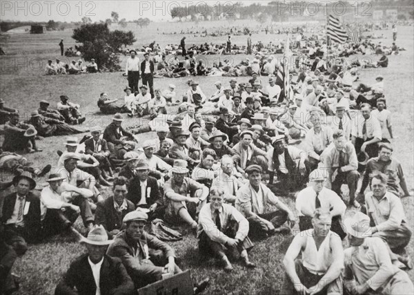 'Bonus Army' in Anacostia Park, Washington DC, USA, Great Depression, 1932. Artist: Unknown