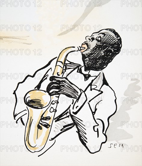 Saxophone Player, from 'White Bottoms' pub. 1927.