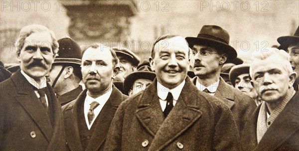 Members of Britain's first Labour Government, after leaving Buckingham Palace, London, 1924. Artist: Unknown