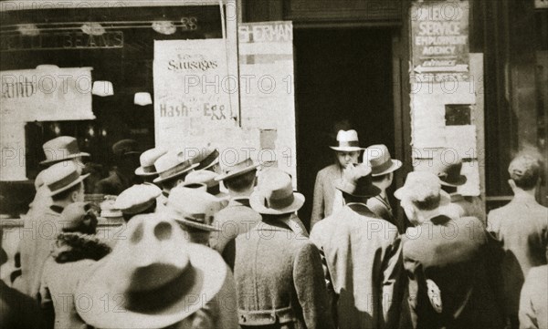 Employment office, on Sixth Avenue near Forty-third Street, New York, early 1930s. Artist: Unknown