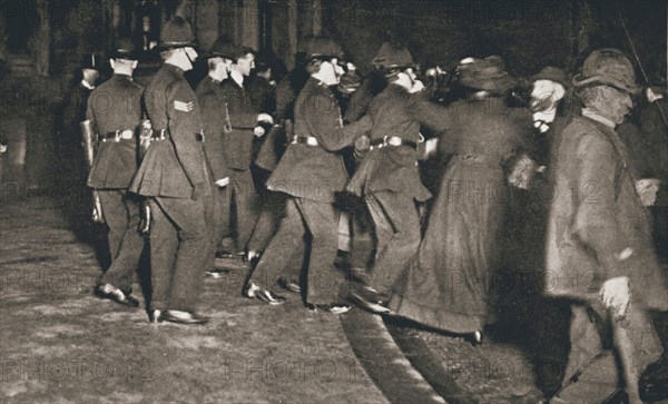 The Women's Freedom League attempting to enter the House of Commons, London, 1908. Artist: Unknown